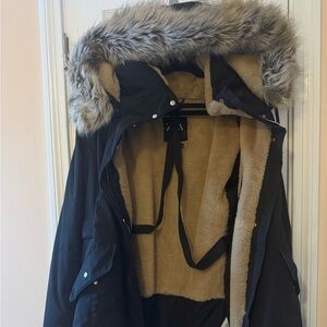 Zara Tan Faux Fur Lining